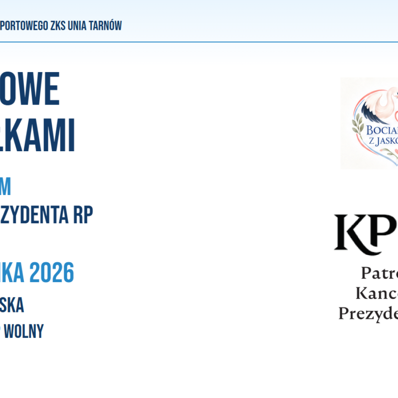 Bociankowe z Jaskółkami pod patronatem Kancelarii Prezydenta RP: 24 października 2026 w Akademii Tarnowskiej, 13:00–18:00, wstęp wolny. Grafika ze znakami wydarzenia i KPRP.